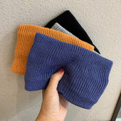 韩国ins冬季 百搭毛线针织发带套日系加宽加厚保暖纯色套头发饰女