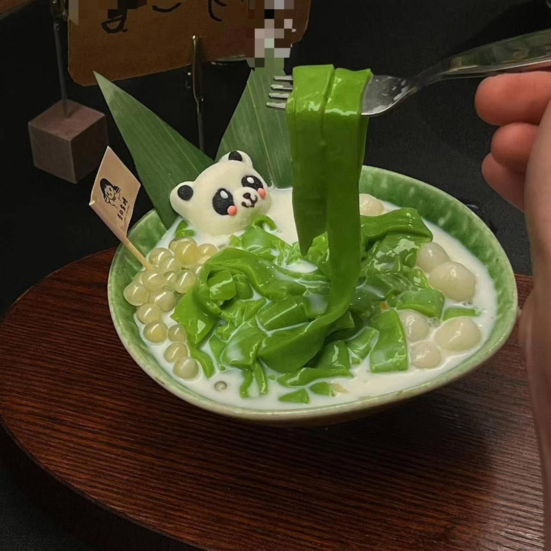 熊猫棉花糖花花造型咖啡牛奶商用糖果软糖手工零食冰凉粉奶茶饮品