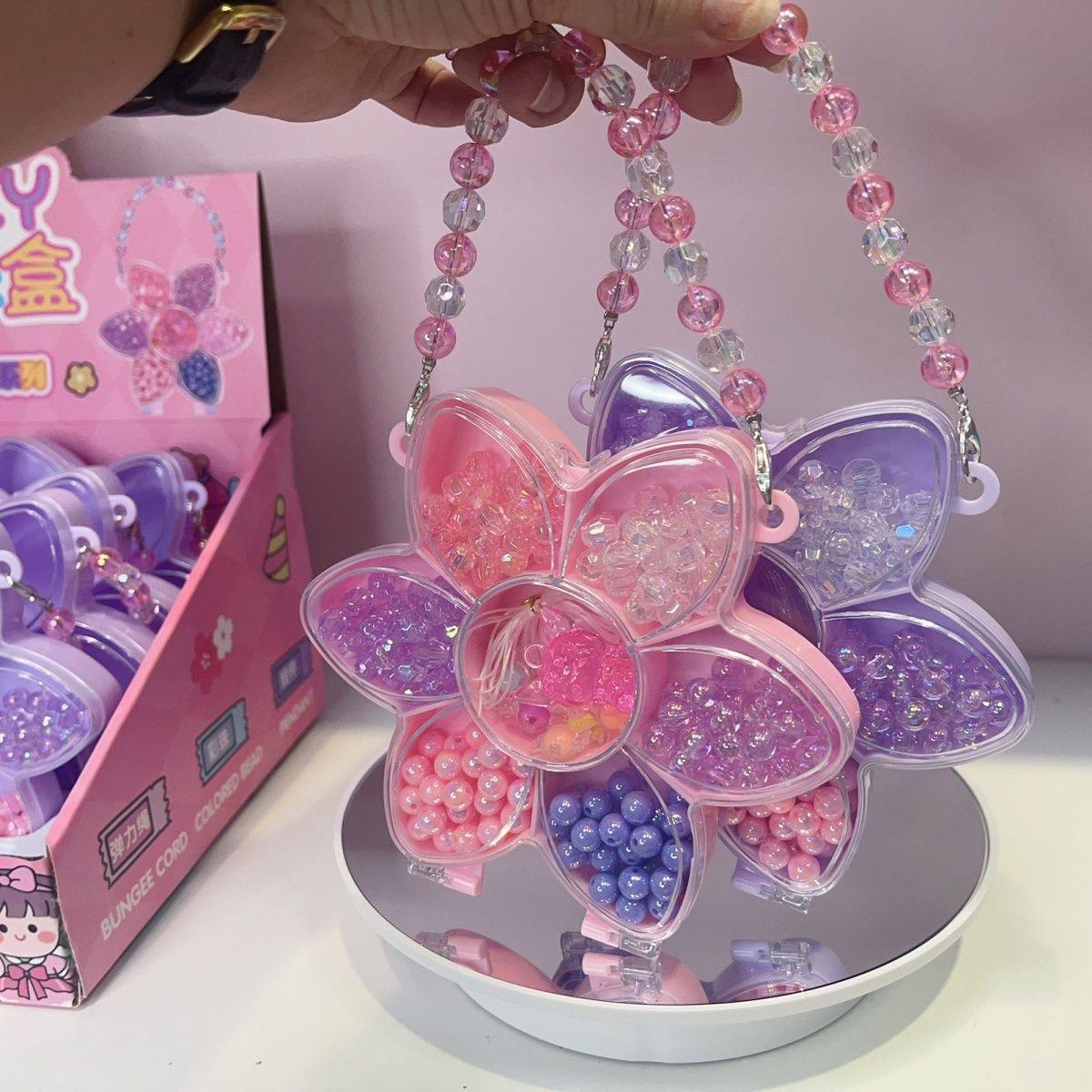 儿童DIY手工串珠玩具手链制作材料包小女孩项链穿珠子首饰幼儿园6