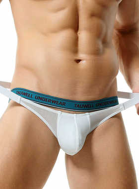 青叔23103 男士性感三角镂空提臀JJ显大内裤男生青年运动健身裤衩