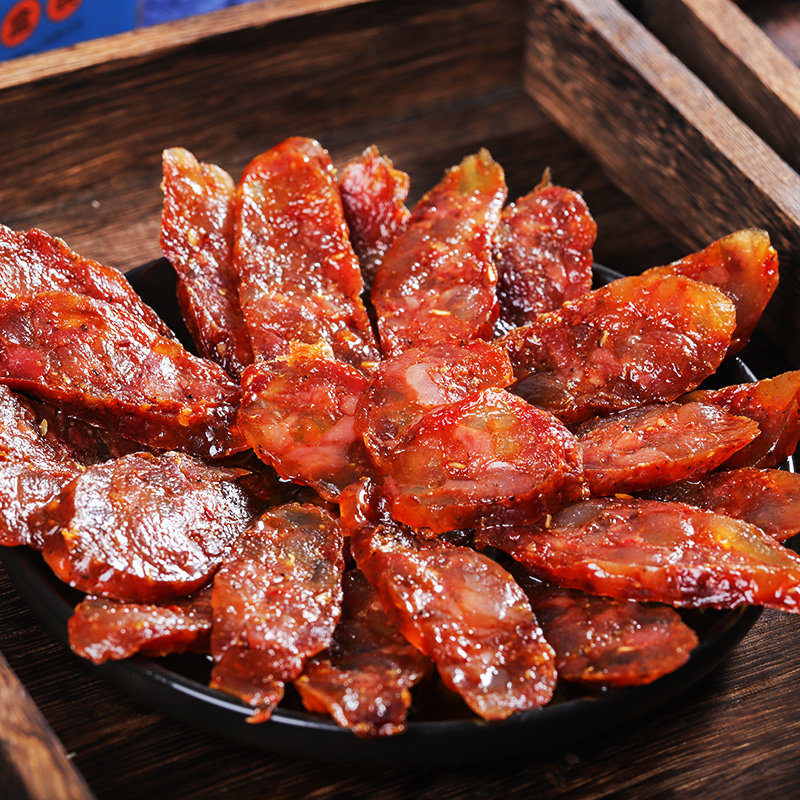 湖南土特产烟熏腊肠农家自制四川腊肉辣肠正宗麻辣香肠川味风干肠