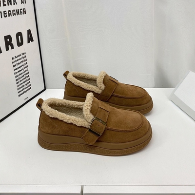 豆豆鞋加绒保暖棉鞋乐福鞋