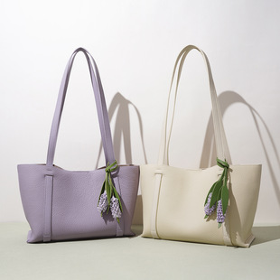 2026真皮休闲慵懒单肩包早春系列手提包女通勤包高级风信子托特包