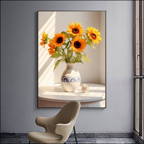 玄关自粘3d高端大气客厅走廊过道墙贴现代简约花卉壁画奶油风贴画