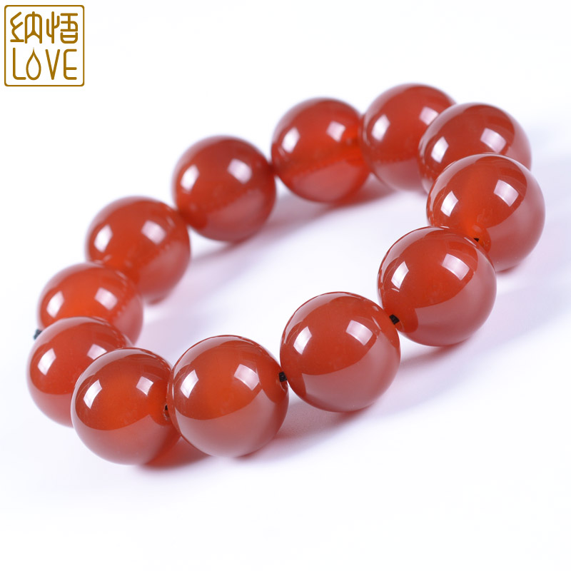 纳悟天然红玛瑙手串男女士送礼品