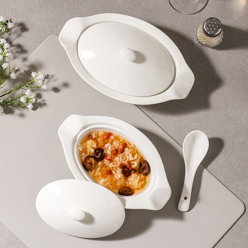 芒果翅盅一位燕窝鱼翅海参甜品焗饭烤盘汤盘简约高档创意酒店餐具,餐饮具,盘,淘宝优惠券,粉丝福利购,淘宝优惠卷