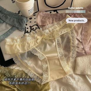 少女降价】内裤【三角裤日系裆抑菌甜美限时纯欲纯棉网纱蕾丝性感