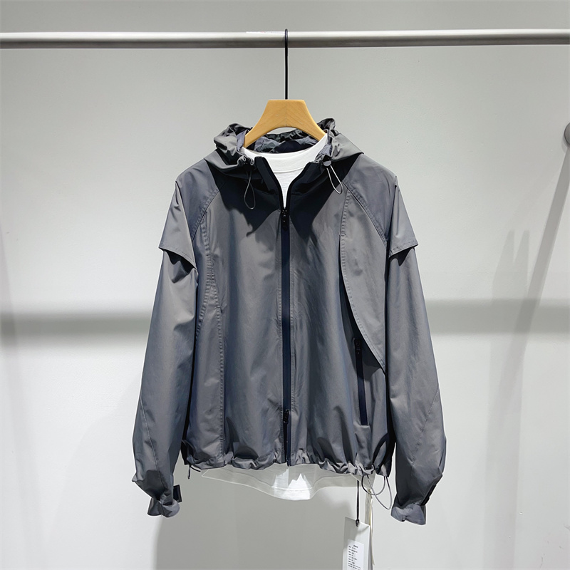 2025秋季新款男士连帽登山服外套潮牌韩版潮流宽松休闲冲锋衣夹克
