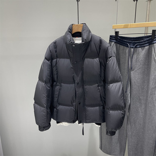 高质感软糯轻量化90白鸭绒立领羽绒服外套男士冬季加厚保暖面包服