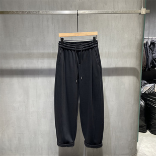 男士 宽松直筒运动长裤 加绒加厚休闲裤 潮流百搭弯刀裤 子 男韩版 冬季