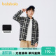 2026秋冬加绒保暖格子 童装 巴拉巴拉balaOne男童衬衫 儿童大童新款