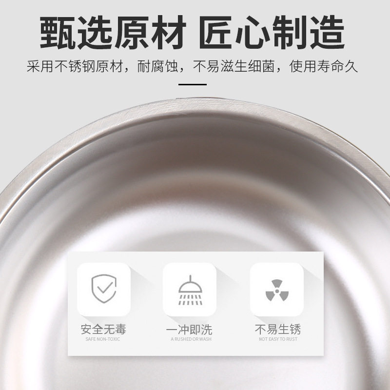 大型犬狗碗狗食盆防打翻金毛德牧拉布拉多萨摩不锈钢狗粮碗喝水碗