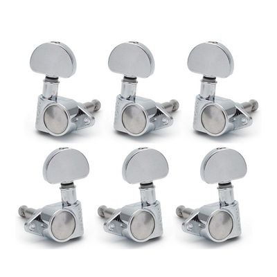 Grover 优质双边电吉他木吉他琴头钮卷弦器弦钮银色直角全套旋钮
