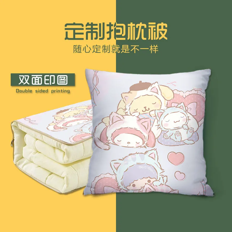 可爱大耳狗抱枕被两用多功能汽车空调被办公室午睡枕头被宿舍被子