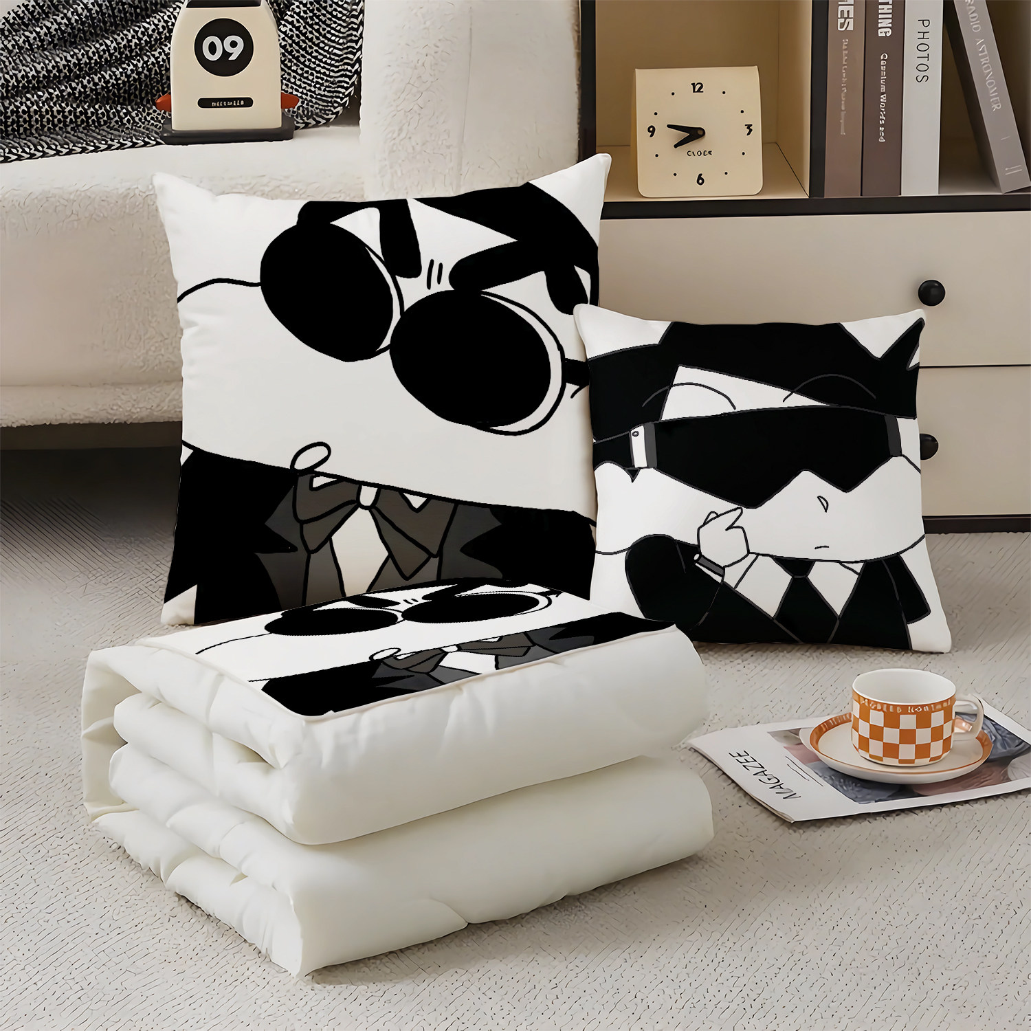 蜡笔小新耍酷抱枕超软两用多功能空调被办公抱枕被子二合一被子,居家布艺,抱枕被,淘宝优惠券,粉丝福利购,淘宝优惠卷