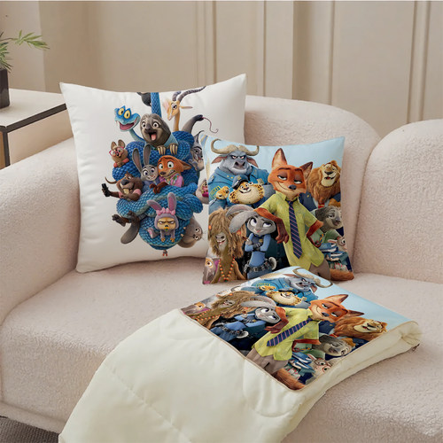 疯狂动物城抱枕被子二合一两用办公室午休被汽车空调被子