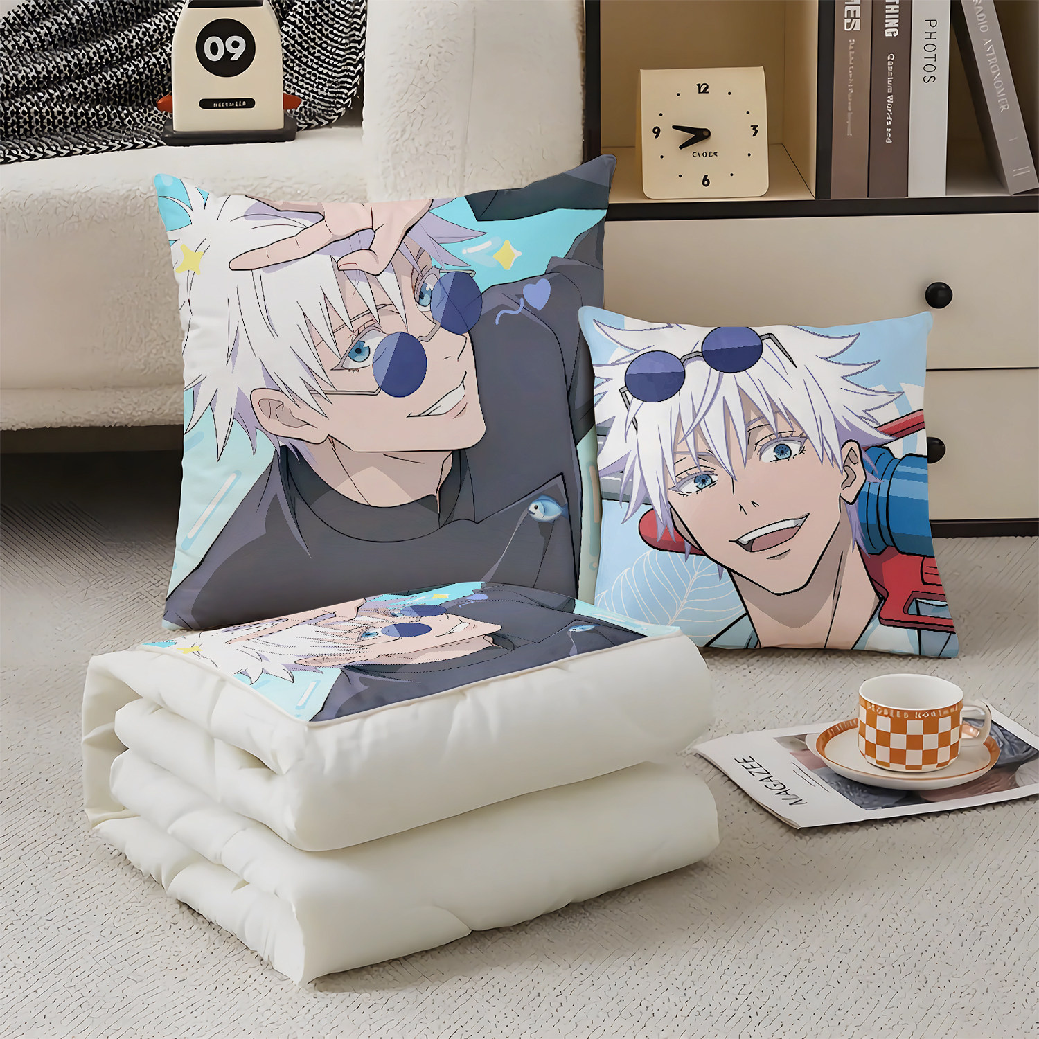 五条悟抱枕超软两用多功能空调被办公抱枕被子二合一被子热血动漫