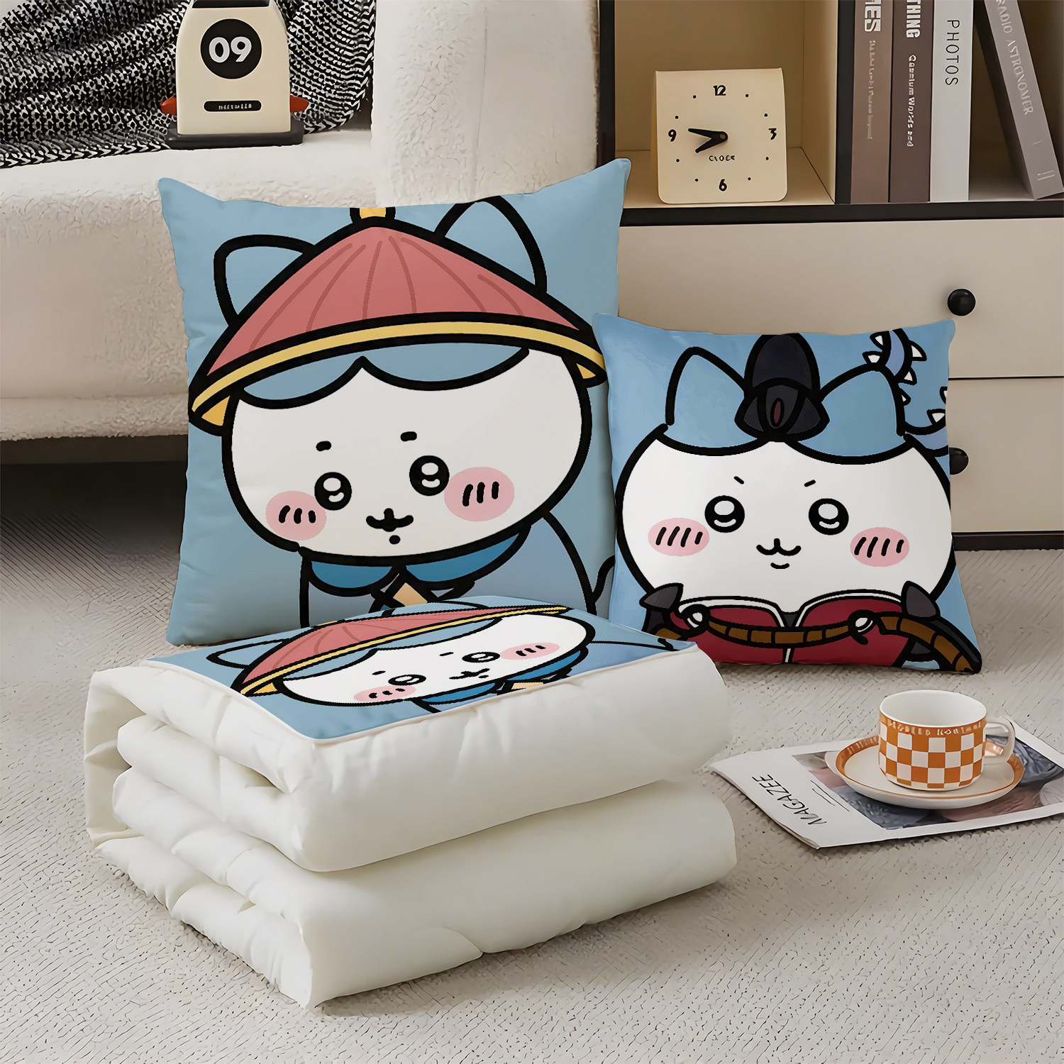 Chiikaw后宫抱枕超软两用多功能空调被办公抱枕被子二合一被子,居家布艺,抱枕被,淘宝优惠券,粉丝福利购,淘宝优惠卷