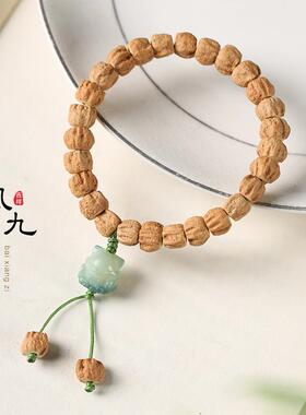 国风小清新百香籽直切桶珠手链治愈系菩提猫咪猫爪穗子单圈手链