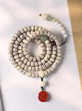 星月菩提子佛珠手串女森系顺白籽手链 情侣民族风男女念珠毛衣链