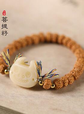 原创设计原生态满肉小金刚菩提DIY搭配驼骨小恶魔阿呆编绳款手串
