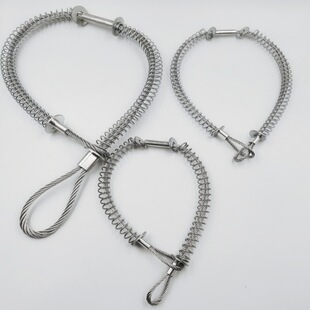 高压油管防爆钢丝绳拉索  胶管防脱绳弹簧钢丝绳 气动软管安全绳