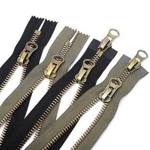 8号双开双头金属拉链青古铜铜齿拉锁迷彩外套大衣羽绒服口袋拉链