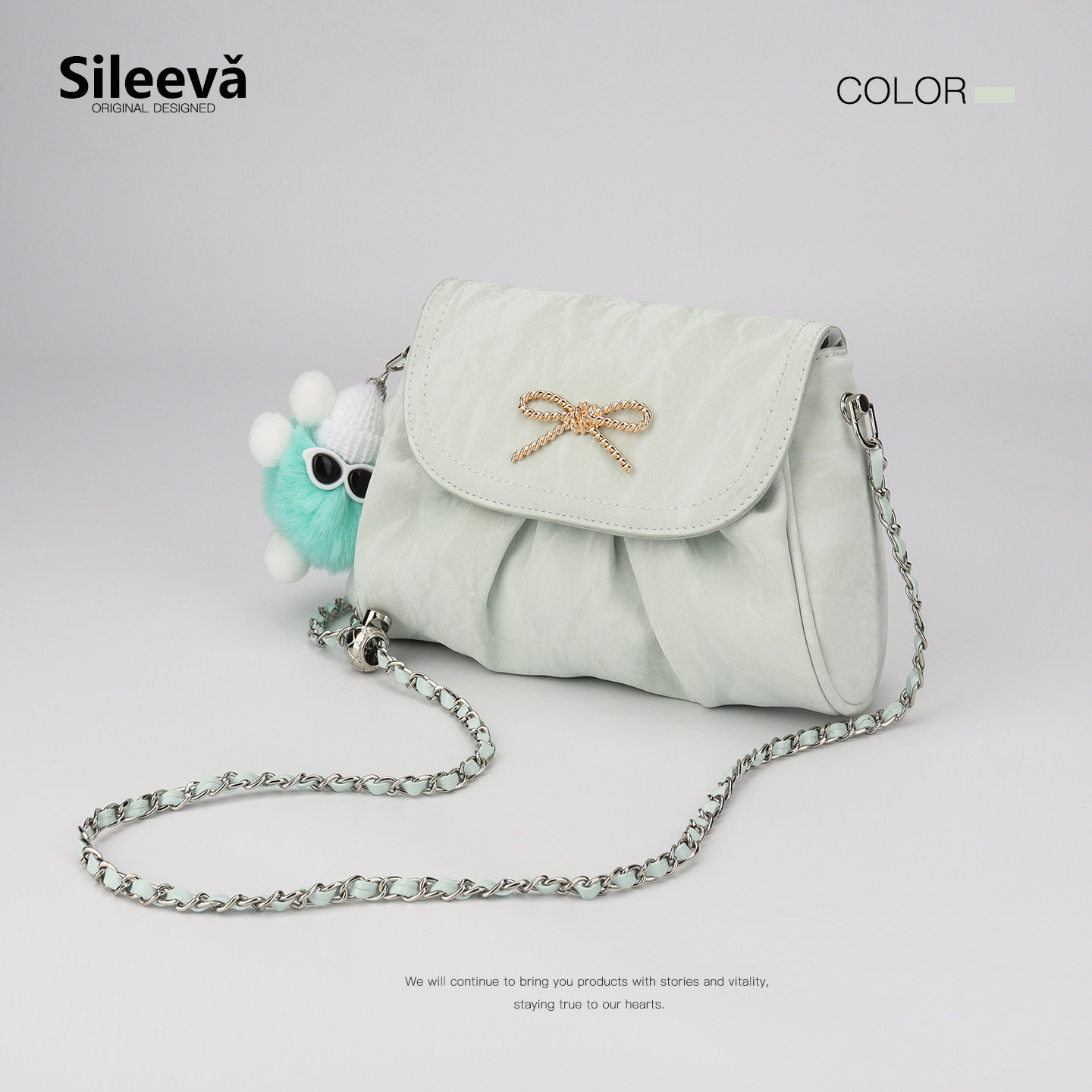 Sileevǎ高级感2026新款超火巨好看清新单肩女士大学生小包包袋潮