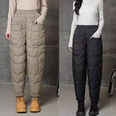 2025冬季 潮 女防风保暖外穿轻薄宽松休闲束脚加厚哈伦棉裤 新款 棉裤