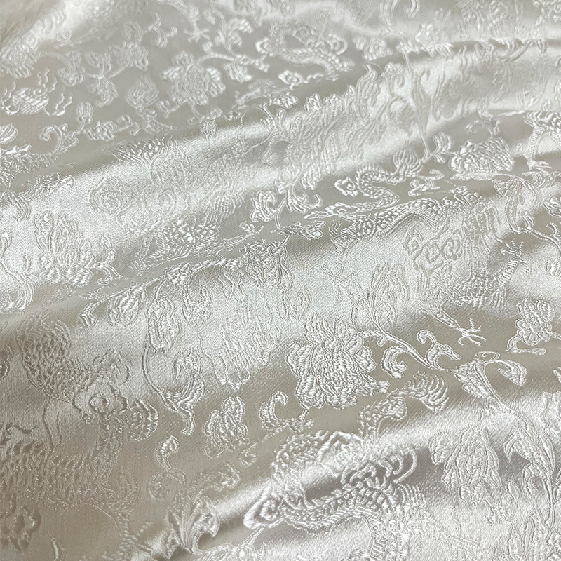 龙纹布料 仿古提花丝绸缎 超柔练功服汉服唐装COS服装织锦缎面料