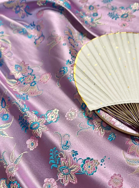 仿宋锦小花提花绸缎汉服面料