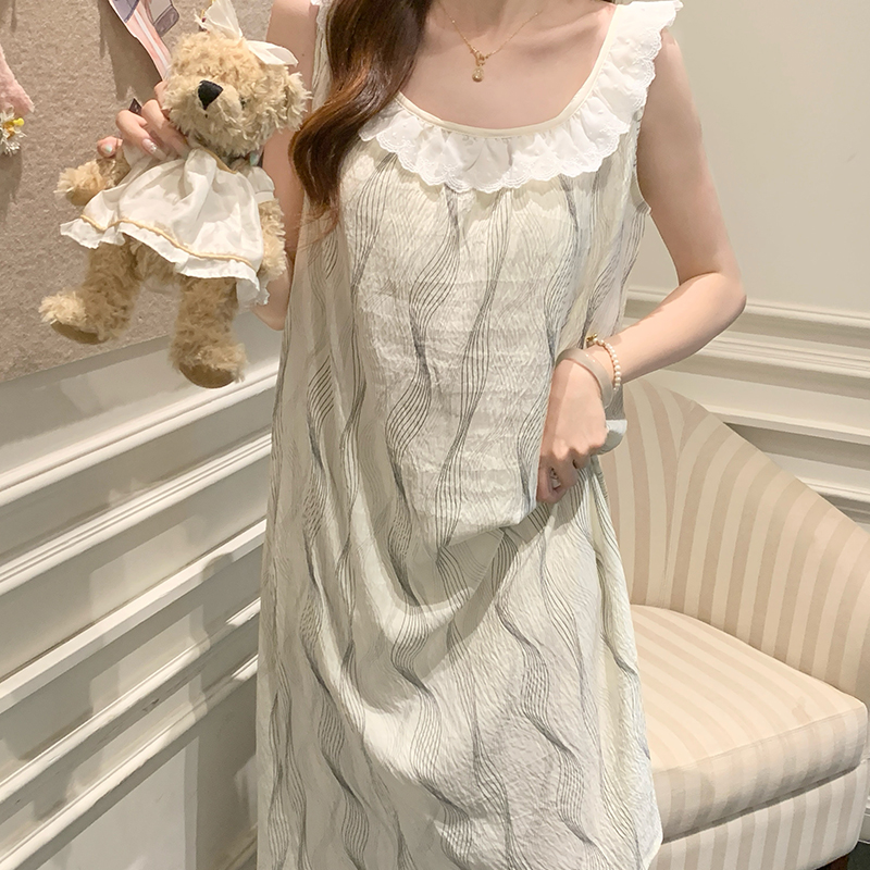 公主風云朵棉甜美睡裙家居服