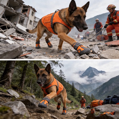 工作犬装备全地形犬鞋