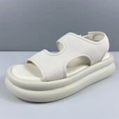 撤柜处理厚底真皮凉鞋 外穿露趾 网红百搭仙女风配裙罗马鞋 女款 新款