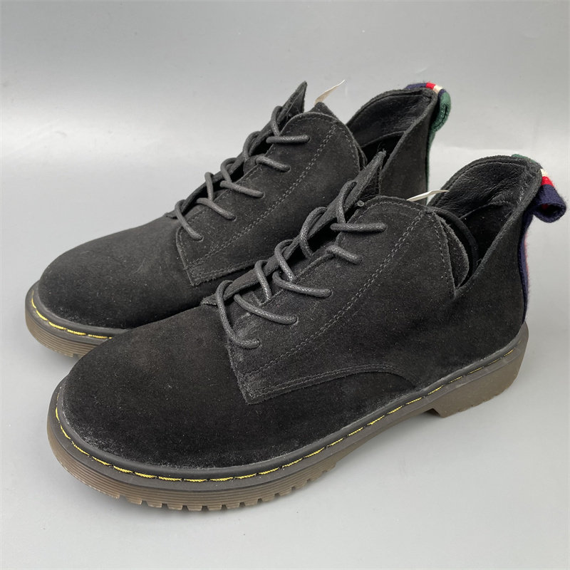 外贸品牌35码36英伦风黑色真牛皮马丁靴女系带短靴百搭休闲真皮靴,女鞋,马丁靴,淘宝优惠券,粉丝福利购,淘宝优惠卷