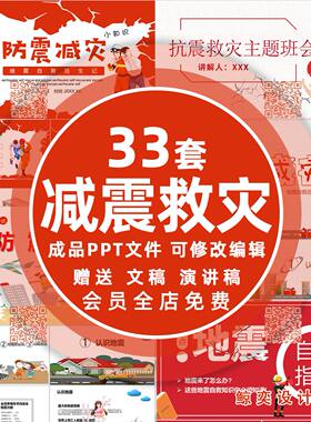 中小学生防震减灾地震自救逃生应急知识宣传主题班会课件PPT教案