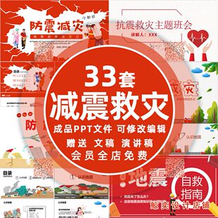 中小学生防震减灾地震自救逃生应急知识宣传主题班会课件PPT教案