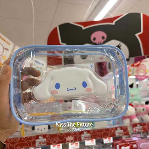 三丽鸥kitty玉桂狗帕恰狗防水包卡通收纳化妆包透明拉链包