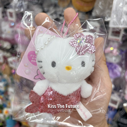 Sanrio/三丽鸥日本hellokitty挂件黑皮美人鱼玩偶哈喽kitty