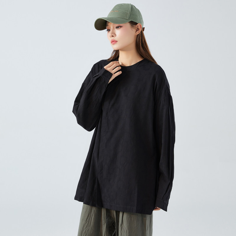春夏提花风男女复古茶服新中式禅服打底汉服A321-1-T822-P65图片