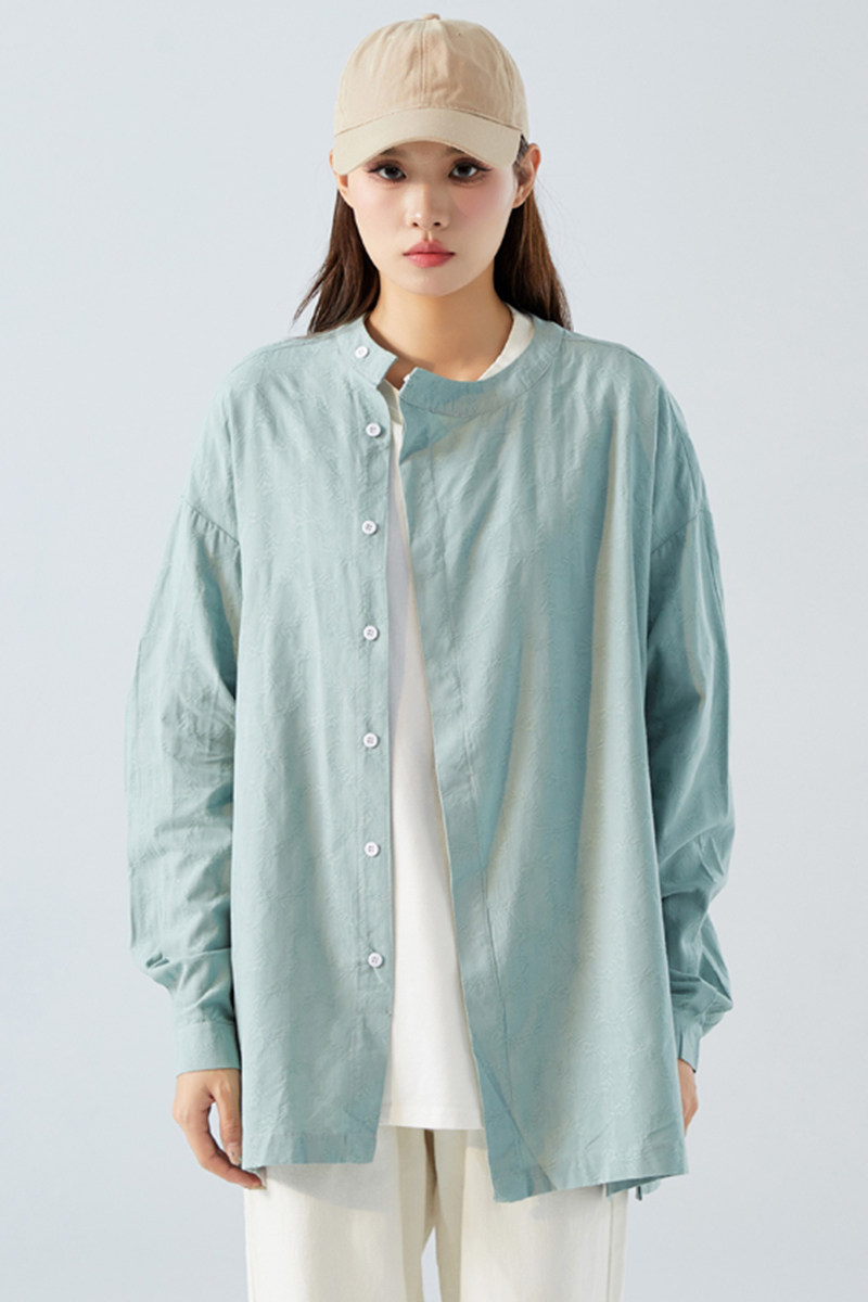 春夏提花风男女复古茶服新中式禅服打底汉服A321-1-T822-P65,男装T恤,电商A321-1（原钱塘6020）