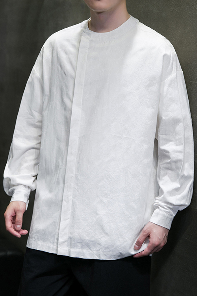 春夏提花风男女复古茶服新中式禅服打底汉服A321-1-T822-P65,男装T恤,电商A321-1（原钱塘6020）