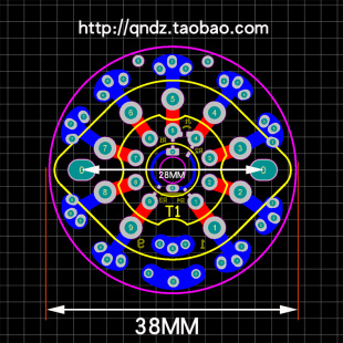 4脚 8脚 9脚 EIZZ 特氟龙电子管座用搭棚转换板 PCB直径38MM