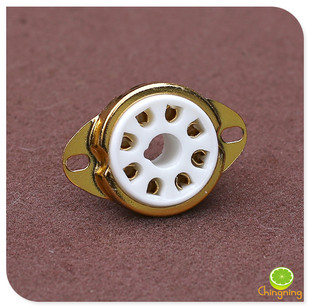 大8脚 八脚镀金  电子管管座 瓷质6# 搭棚用 6SN7/6SL7/5U4G/6X5