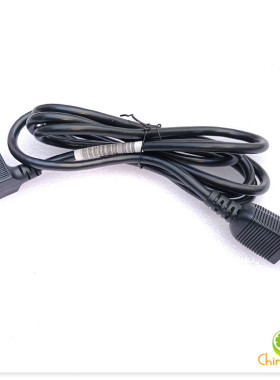 3x18AWG 三芯品字头 90度弯头 10A I-SHENG 美标电源线1.8米