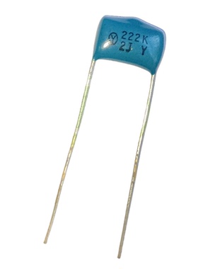 630V222K 2.2nF 脚距10mm 2J222 CBB薄膜电容 蓝色 旁路 校正