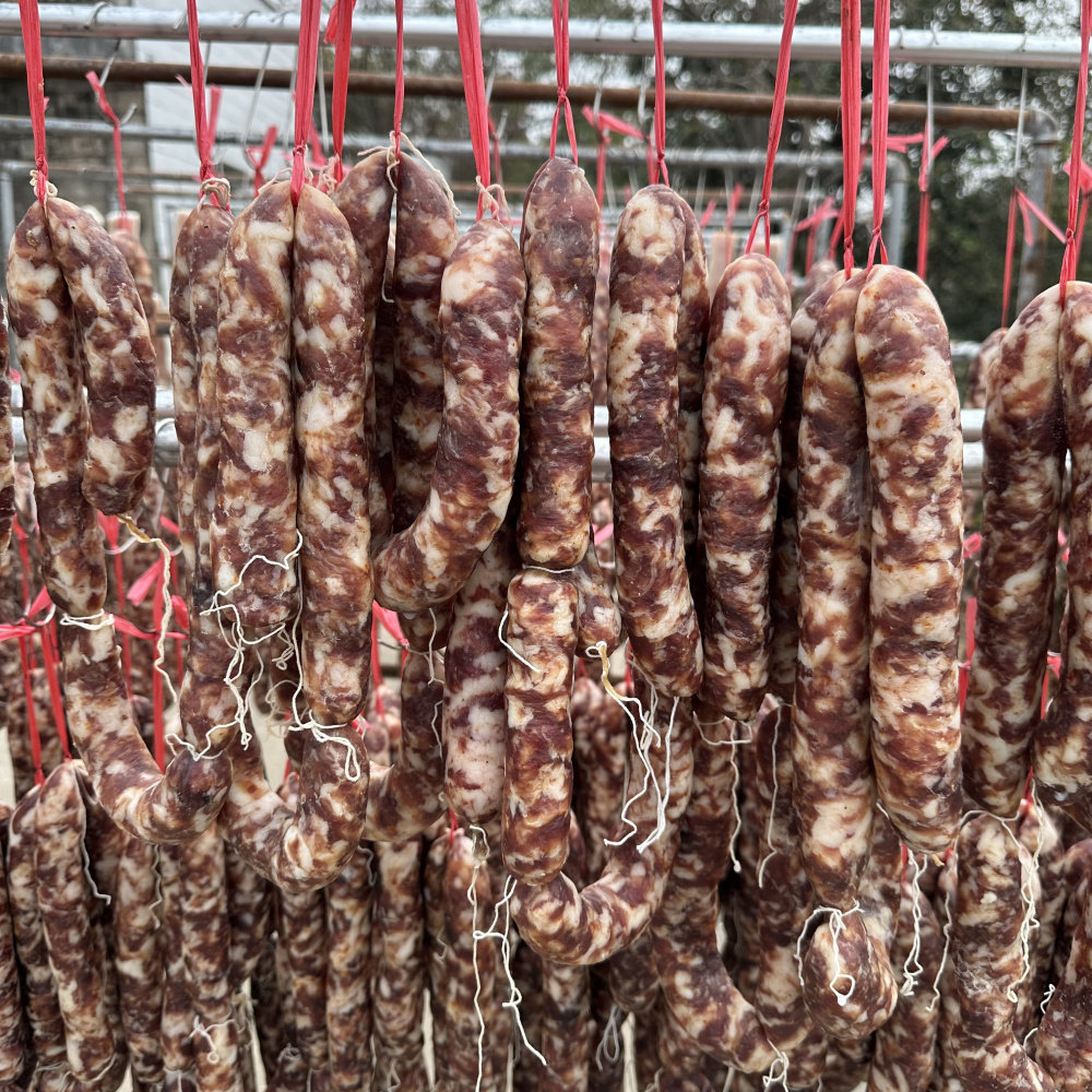 腊肠安徽六安农家手工鲜肉土猪香肠风干咸味甜味辣味香肠腊味腊肉