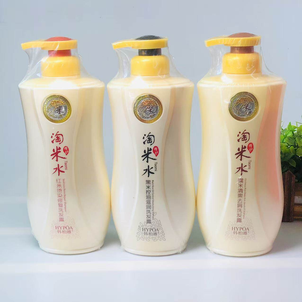 韩柏雅淘米水洗发水控油滋润改善毛躁多种发质适用瓶装750ml