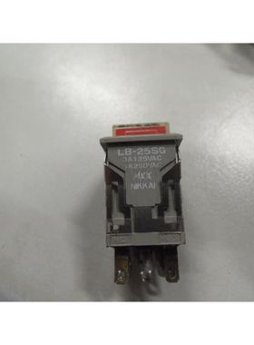 拆机NKK方形按钮按键开关LB-25SG红色1个，绿色1个