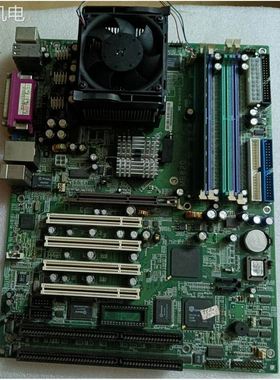 非实 MB820 带ISA槽 工业主板 实物图 配 CPU 风扇 内